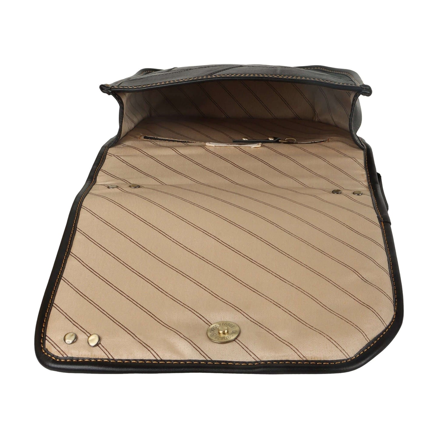 Casey Crossbody Bag made with upcycled leather + premium vegan leather with stylish Front Flap