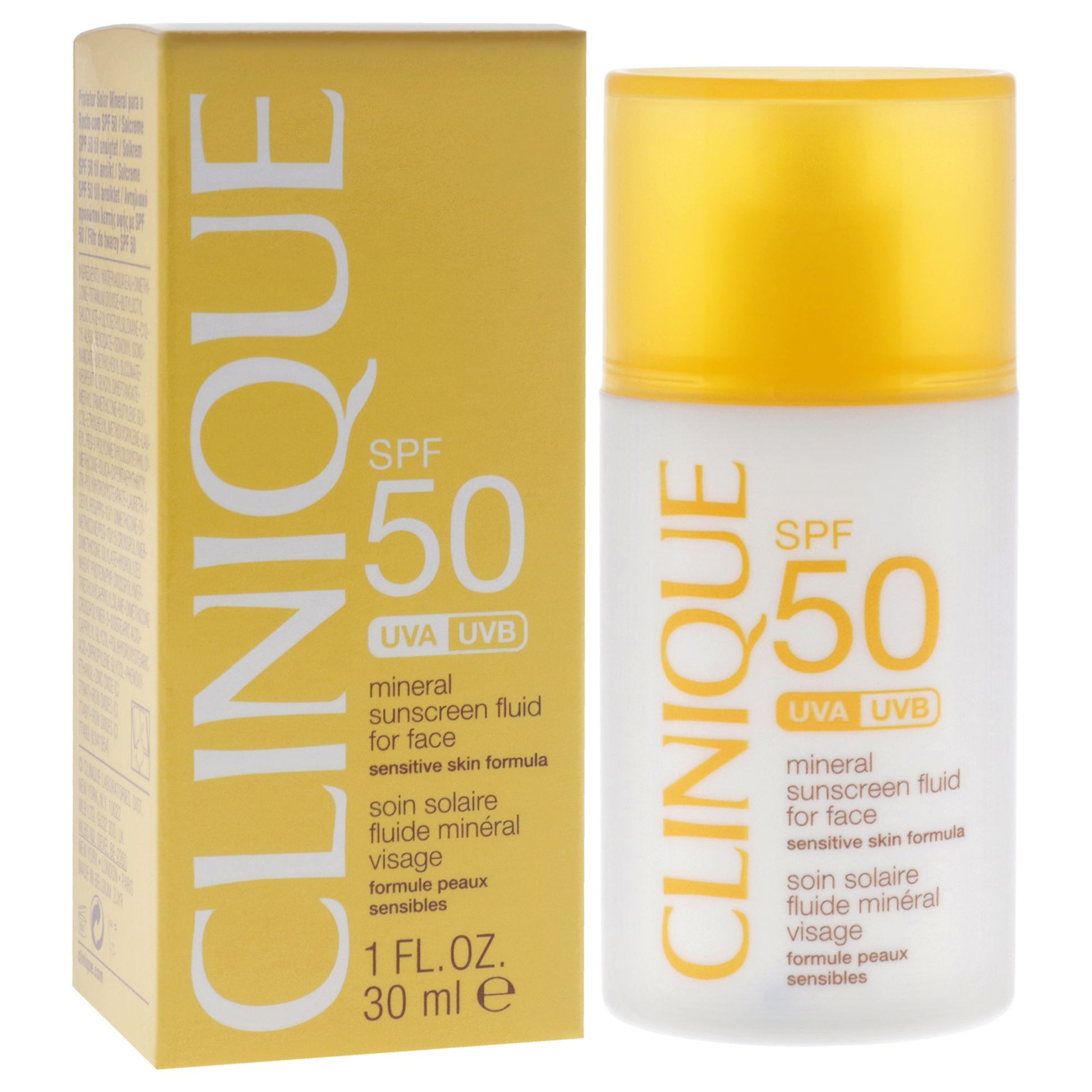 Mineral Sunscreen Fluid for Face SPF50 by Clinique for Women - 1 oz Sunscreen