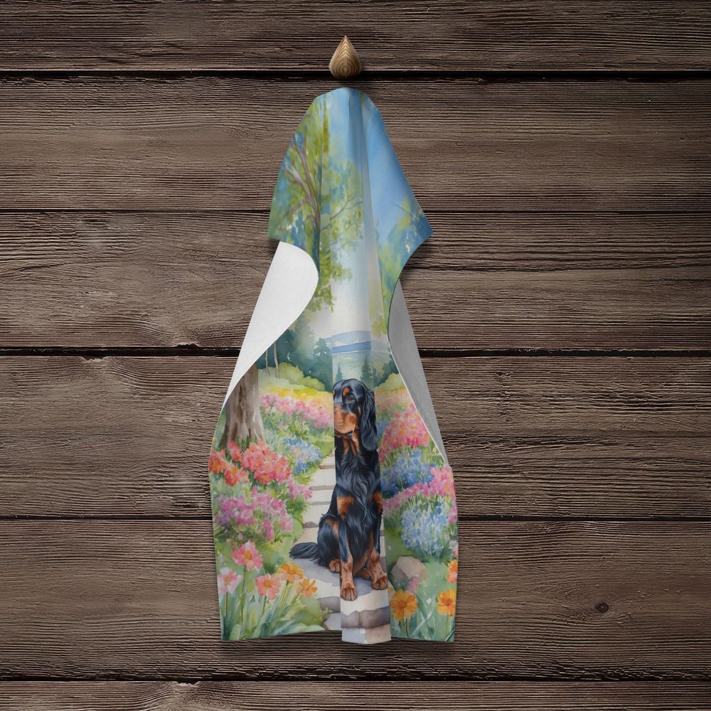 Gordon Setter Spring Path Kitchen Towel Dish Cloths Guest Hand Towel Decorative Bathroom Towel for Face,Tea, Dishcloth, Kitchen and Bath
