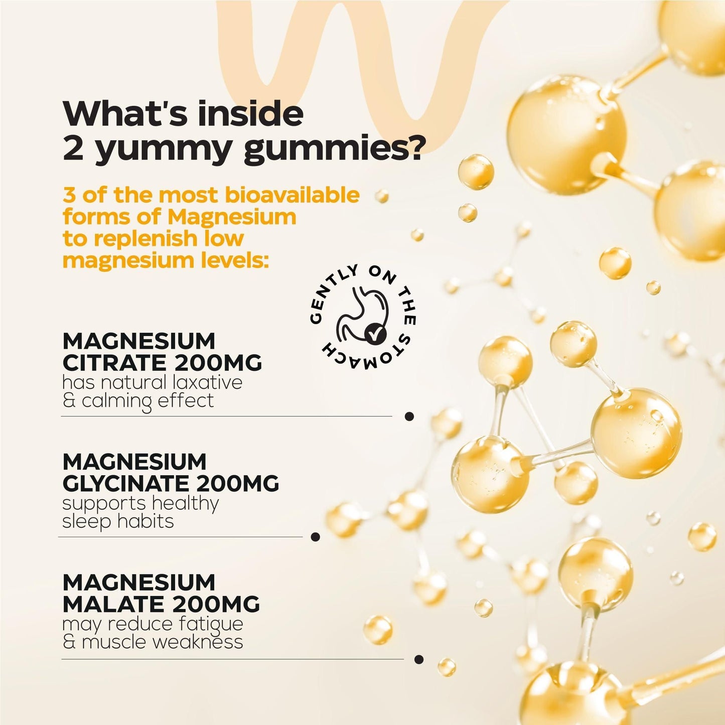 Calm Magnesium Glycinate Gummies for Adults 2 Pack Triple Magnesium Complex 600 Mg Calming Chews for Relaxation Sleep Energy Gummy Supplement with Glycinate Citrate Malate Sugar Free