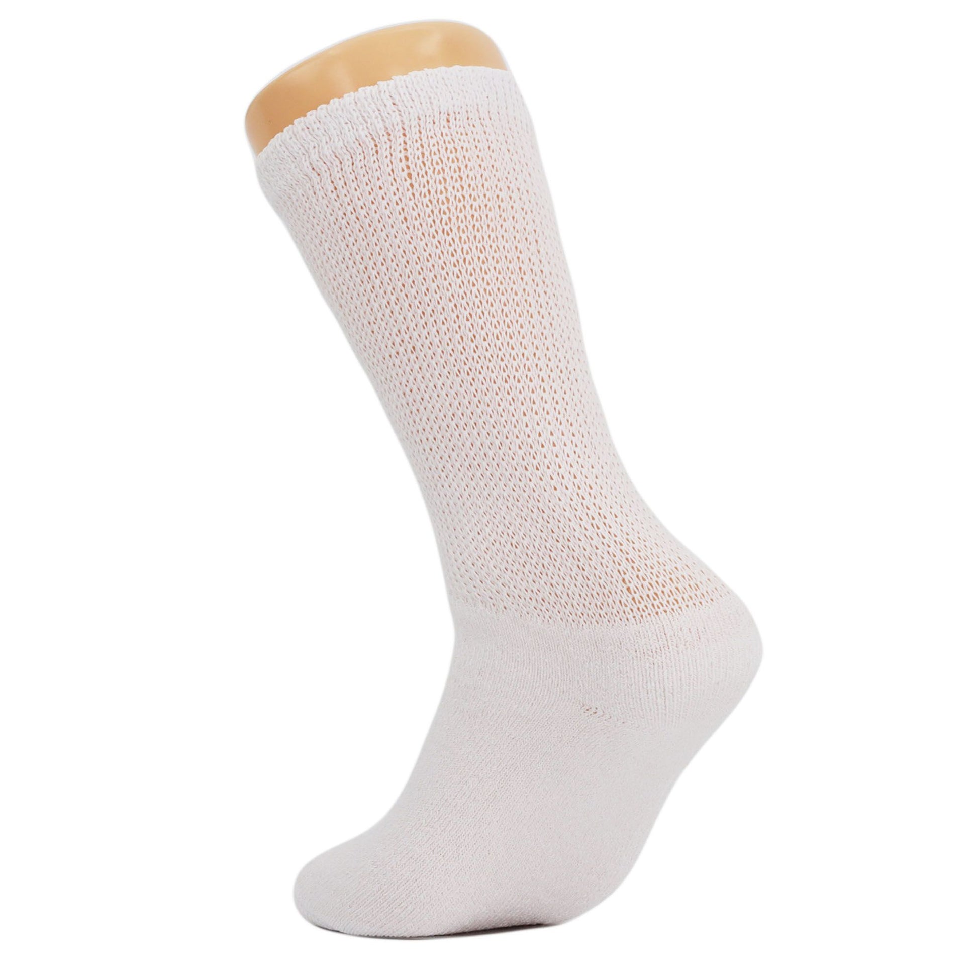 Diabetic Crew Socks Non-Binding Cotton Crew Diabetes Socks 6 Pairs