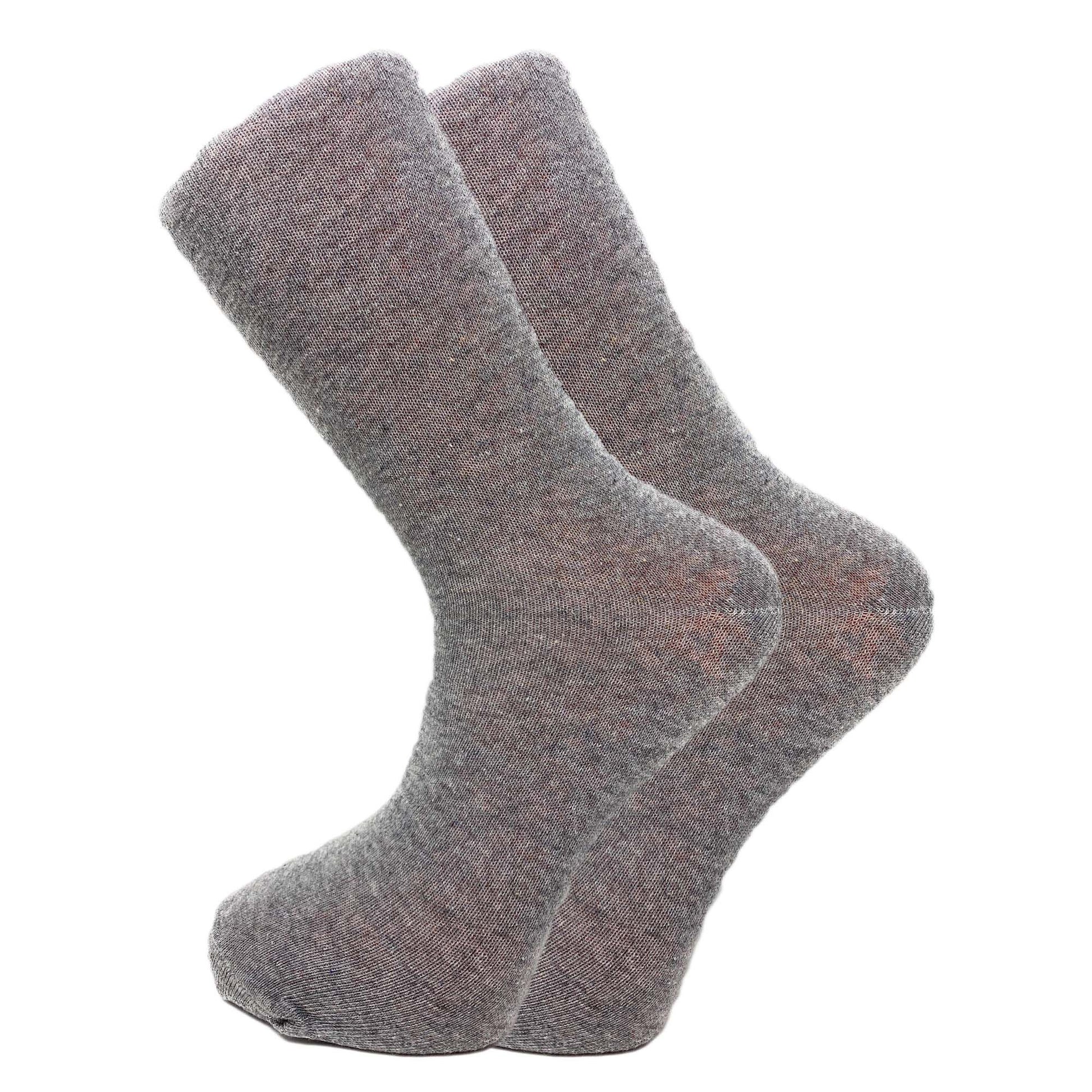 Men's Cotton Crew Dress Socks 5 Pairs Business Casual Moisture-Wicking