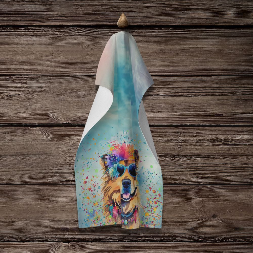 Chow Chow Hippie Dawg Kitchen Towel Dish Cloths Guest Hand Towel Decorative Bathroom Towel for Face,Tea, Dishcloth, Kitchen and Bath