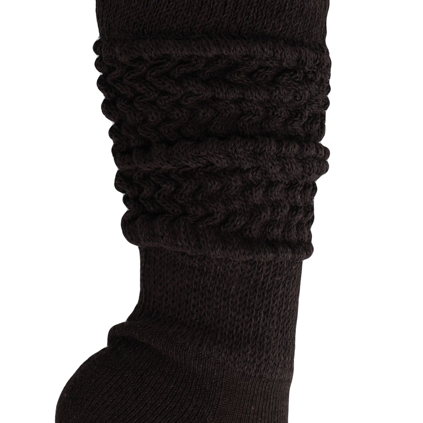 Women's Extra Long Slouch Scrunch Socks Knee High, Cotton Blend, Pack of 2, Fits Shoe Sizes 5-10, 80s Style, 28 Colors