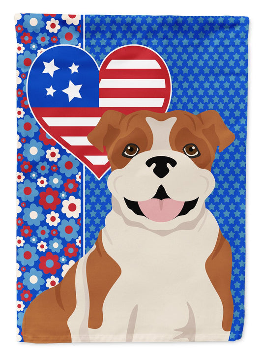 Red English Bulldog USA American Garden Flag Mailbox Flag Decorative Yard Flag Banner Outside Patio Artwork Yard Flower Beds, Garden Size, Multicolor