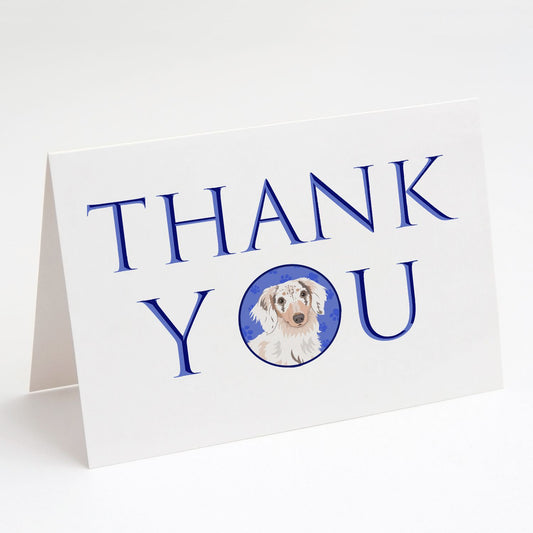 Chihuahua Dapple #2 Thank You Greeting Cards Pack of 8 Blank Cards with Envelopes Whimsical A7 Size 5x7 Blank Note Cards