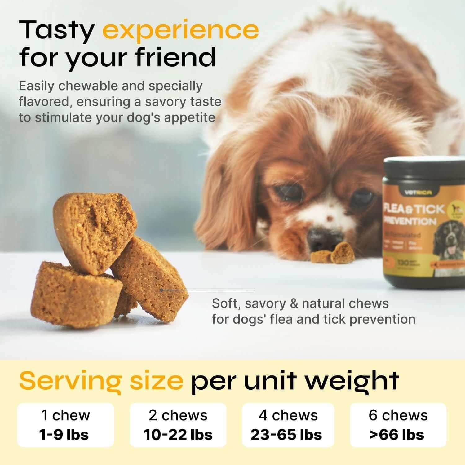 Flea and Tick Prevention for Dogs Flea Treatment Chews Immune Support Flea and Tick Chewables for Dogs Flea Tick Control Supplement All Breeds Ages Vet Formulated Soft Treats