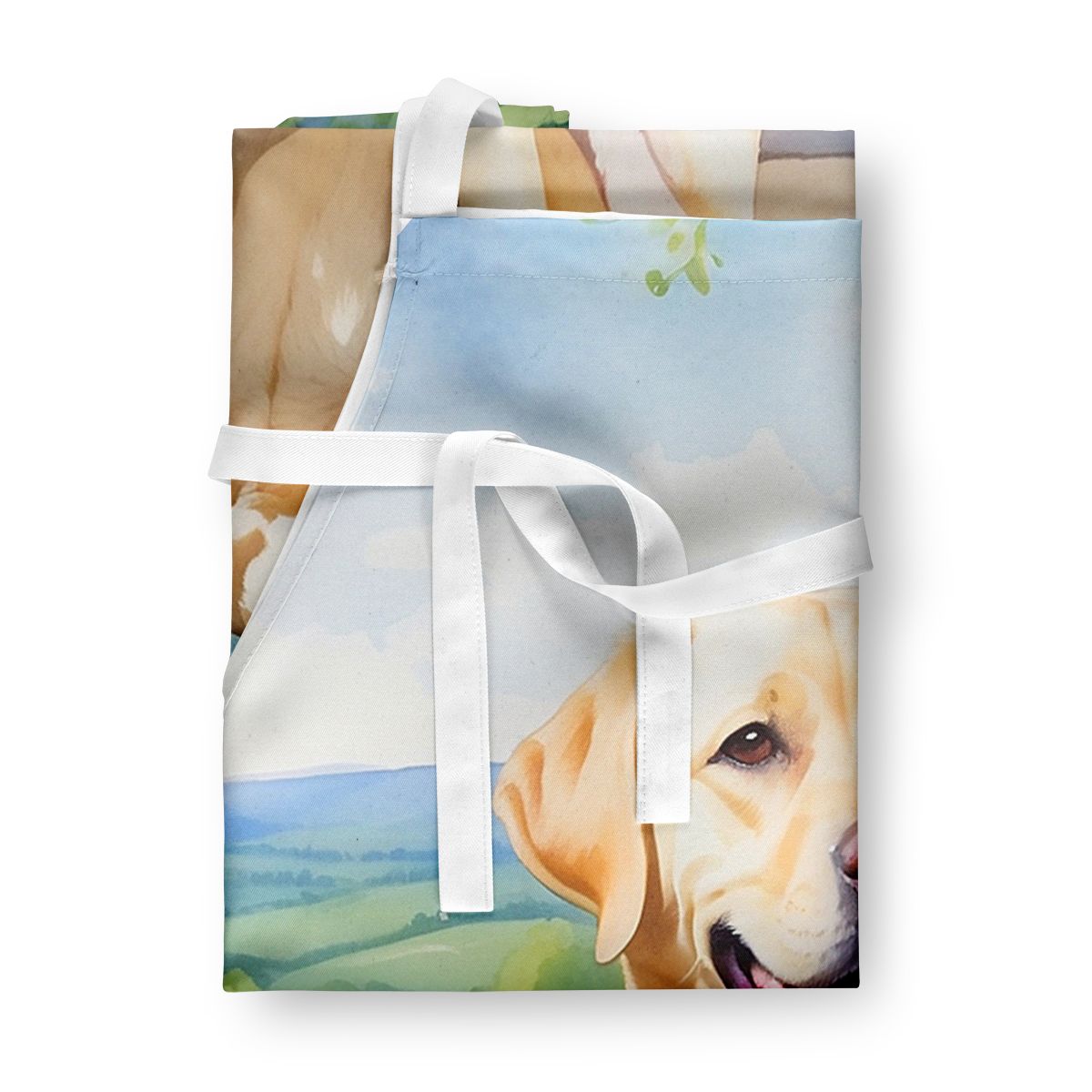 Labrador Retriever Spring Path Apron Cooking Kitchen Server Baking Crafts Gardening for Adult Women Men, Unisex, Large, Multicolor