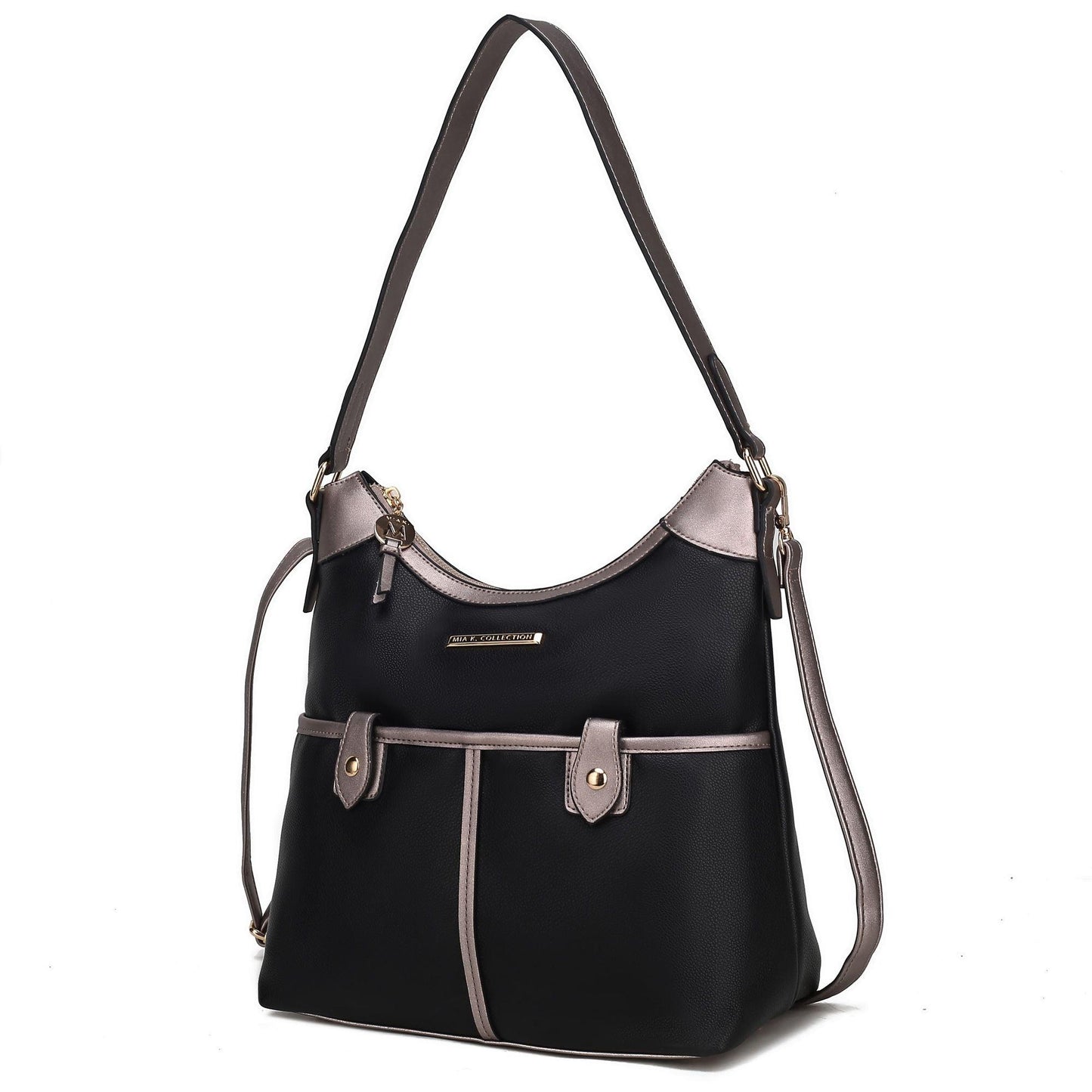 MKF Collection Harper Vegan Color Block Leather Women Shoulder Bag by Mia K