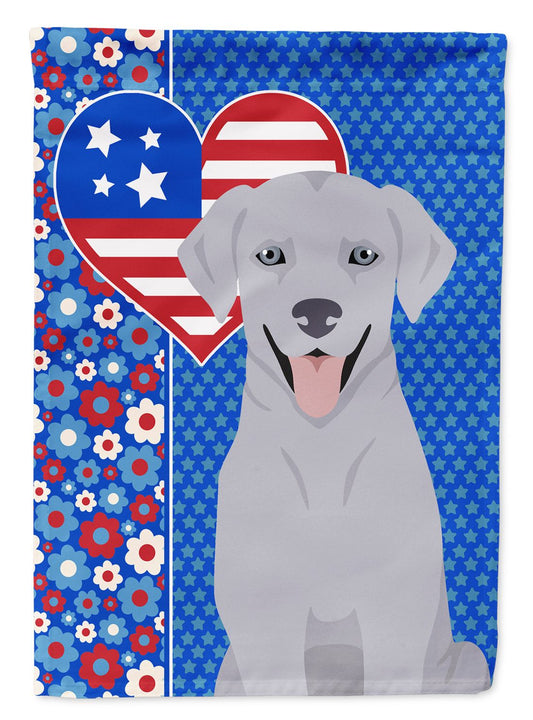 Silver Labrador Retriever USA American Garden Flag Mailbox Flag Decorative Yard Flag Banner Outside Patio Artwork Yard Flower Beds, Garden Size, Multicolor