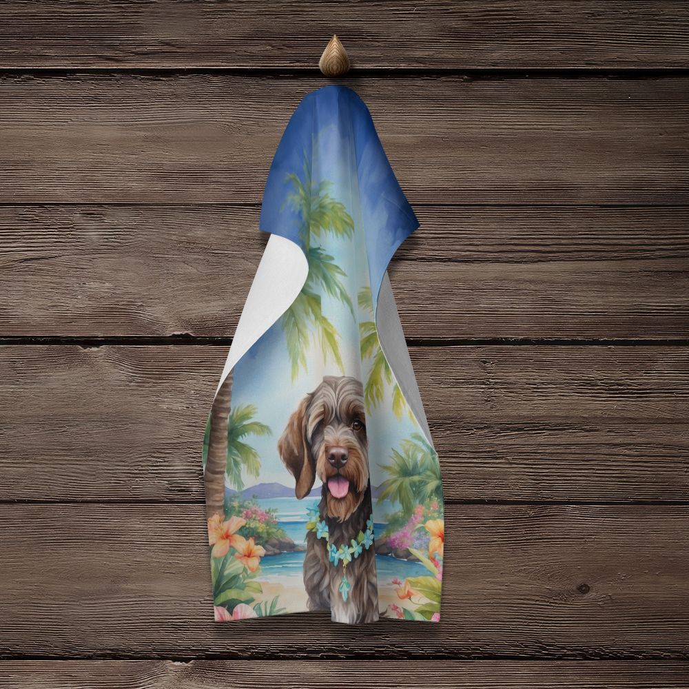 Wirehaired Pointing Griffon Luau Kitchen Towel Dish Cloths Guest Hand Towel Decorative Bathroom Towel for Face,Tea, Dishcloth, Kitchen and Bath
