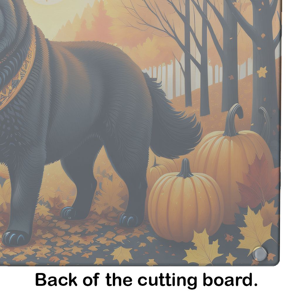 NEW Black Chow Chow Fall Glass Cutting Board Decorative Tempered Glass Kitchen Cutting and Serving Board Large Size Chopping Board