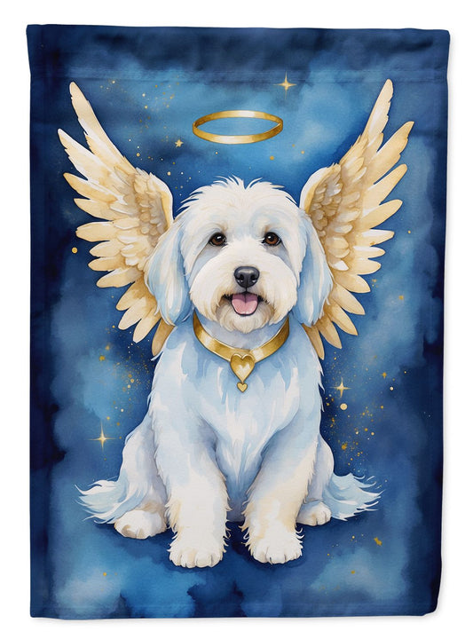 Coton de Tulear My Angel House Flag Large Porch Sleeve Pole Decorative Outside Yard Banner Artwork Wall Hanging, Polyester, House Size, Multicolor