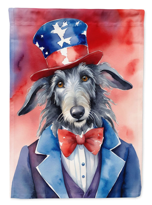 Scottish Deerhound Patriotic American Garden Flag Mailbox Flag Decorative Yard Flag Banner Outside Patio Artwork Yard Flower Beds, Garden Size, Multicolor