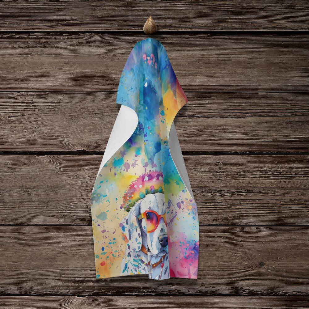Dalmatian Hippie Dawg Kitchen Towel Dish Cloths Guest Hand Towel Decorative Bathroom Towel for Face,Tea, Dishcloth, Kitchen and Bath