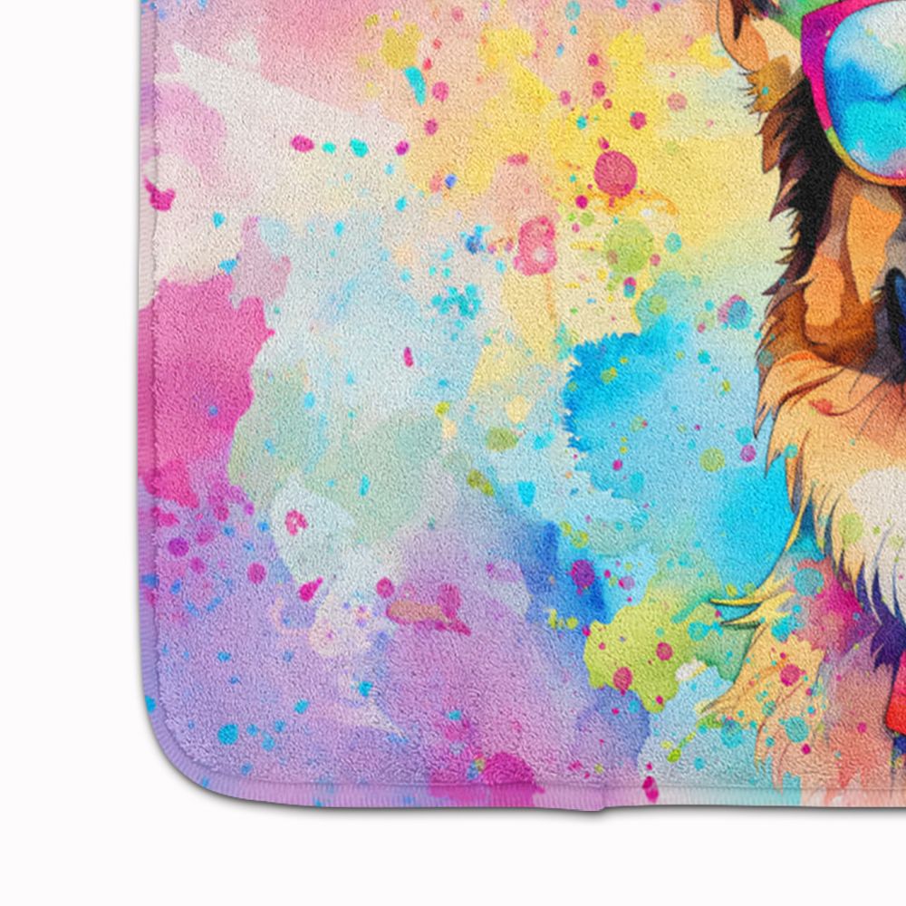 German Shepherd Hippie Dawg Memory Foam Kitchen Mat Machine Washable Anti-Fatigue Mat Cushion Comfort Bath Mat or Kitchen Rug