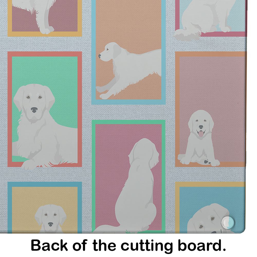 NEW Lots of Cream Golden Retriever Glass Cutting Board Decorative Tempered Glass Kitchen Cutting and Serving Board Large Size Chopping Board