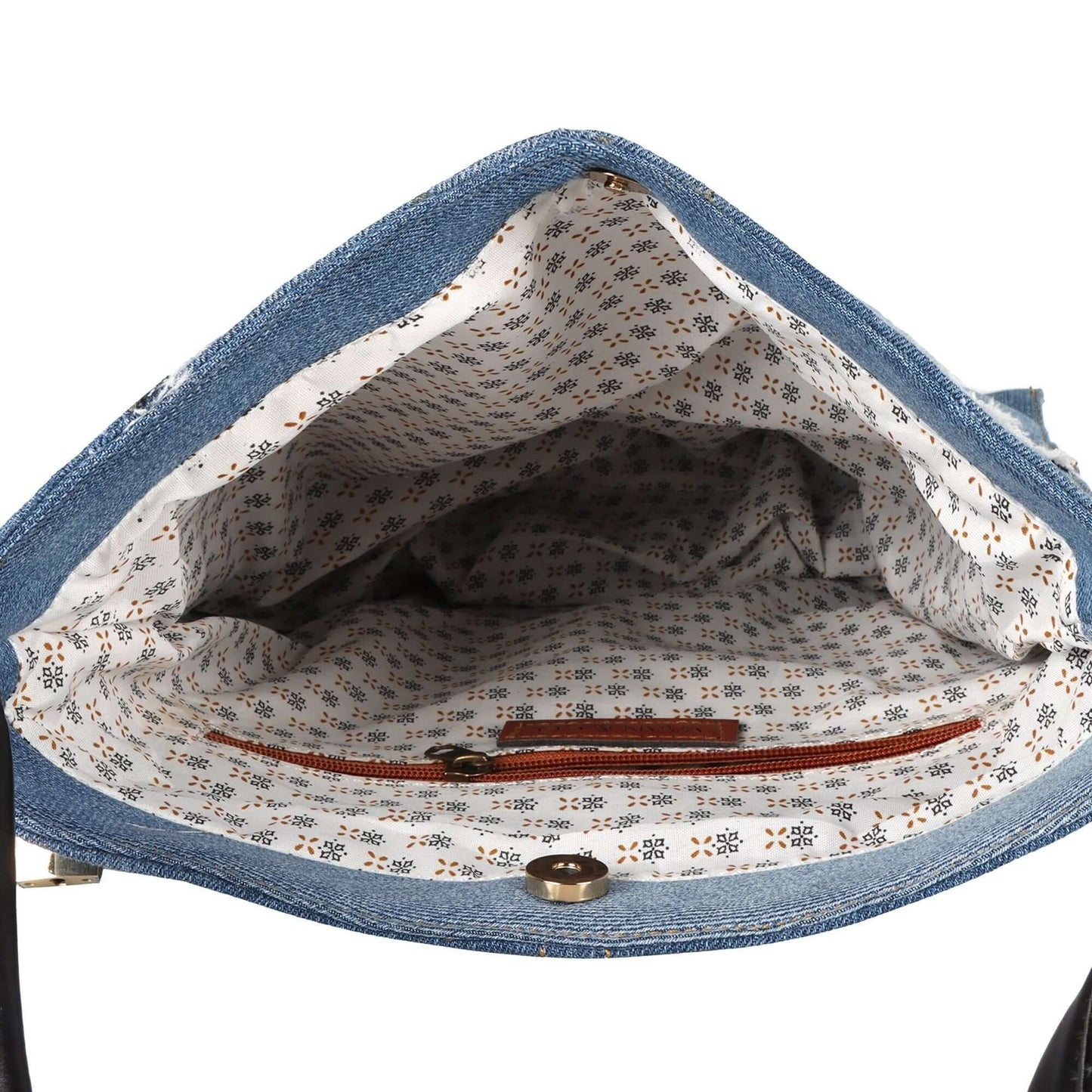 Lyla Patchwork Denim Hobo Bag