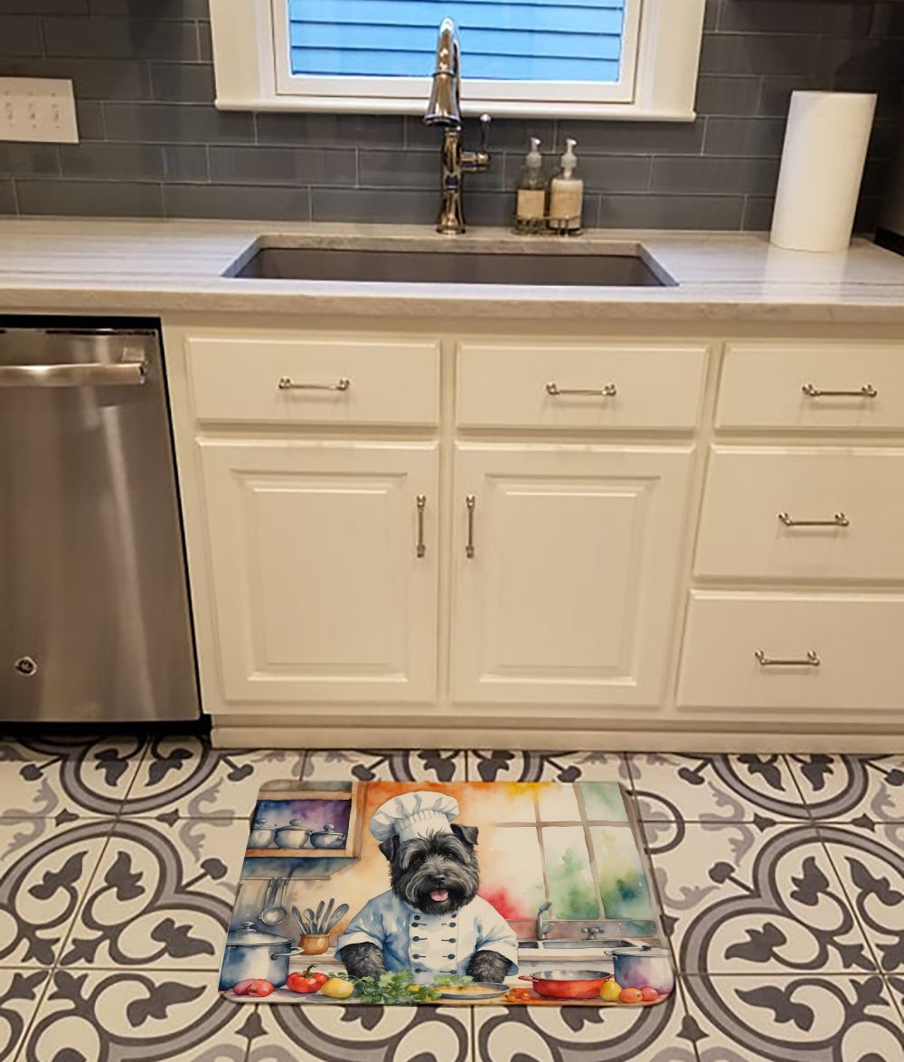 Bouvier des Flandres The Chef Memory Foam Kitchen Mat Machine Washable Anti-Fatigue Mat Cushion Comfort Bath Mat or Kitchen Rug