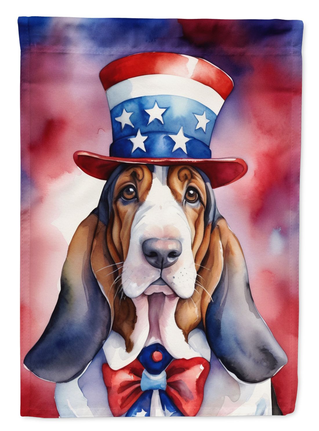 Basset Hound Patriotic American Garden Flag Mailbox Flag Decorative Yard Flag Banner Outside Patio Artwork Yard Flower Beds, Garden Size, Multicolor