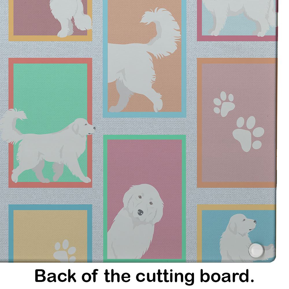 NEW Lots of Great Pyrenees Glass Cutting Board Decorative Tempered Glass Kitchen Cutting and Serving Board Large Size Chopping Board