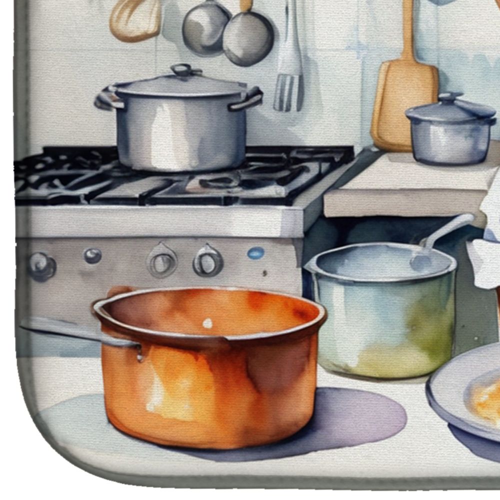 English Foxhound The Chef Dish Drying Mat Absorbent Dish Drying Mat Pad for Kitchen Counter Dish Drainer Mat for Countertop, 14 x 21", Multicolor