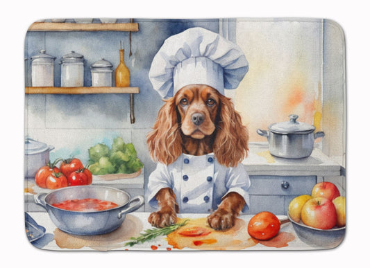 Cocker Spaniel The Chef Memory Foam Kitchen Mat Machine Washable Anti-Fatigue Mat Cushion Comfort Bath Mat or Kitchen Rug