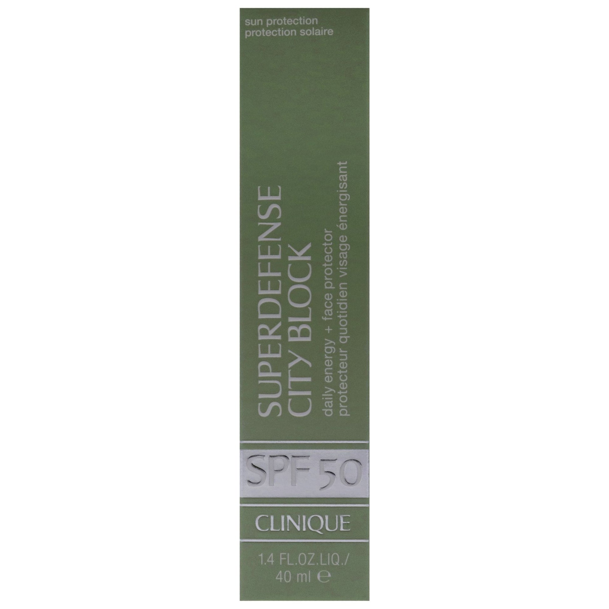 Superdefense City Block Daily Energy plus Face Protector SPF 50 by Clinique for Women - 1.4 oz Sunscreen