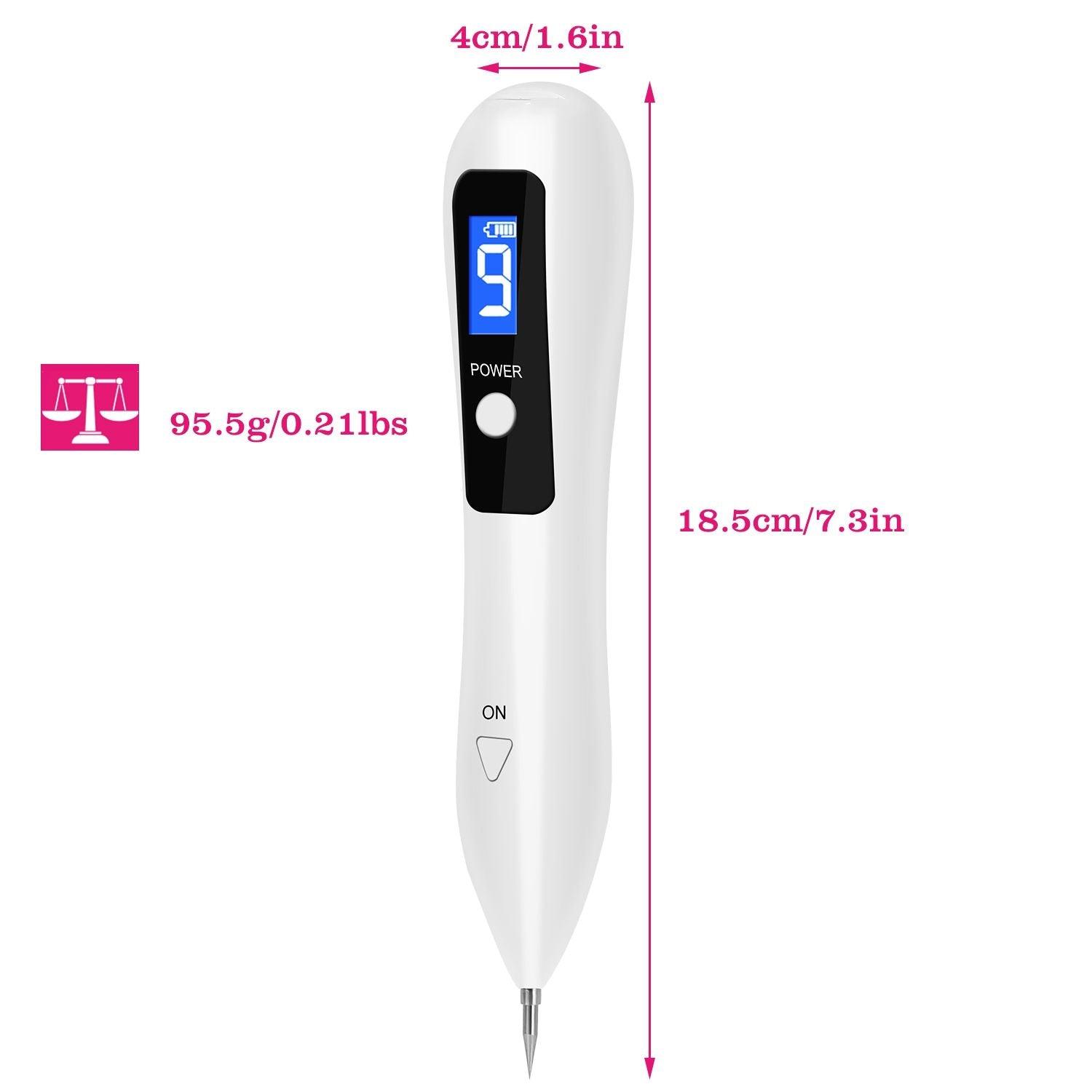 Skin Tag Repair Kit Portable Beauty Equipment Multi-Level with Home Usage USB Charging LCD Level Adjustable 6 Replaceable Needles - Clothes For Her Online Store