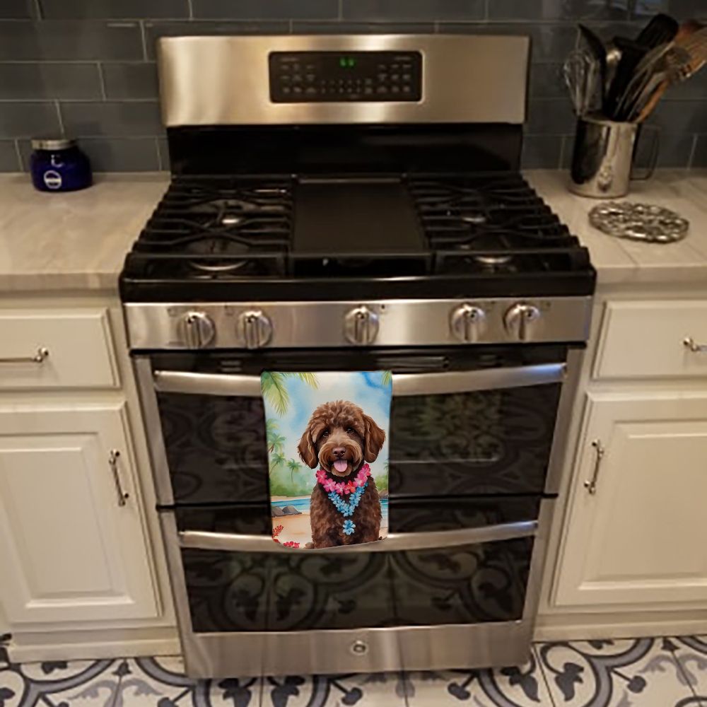 Labradoodle Luau Kitchen Towel Dish Cloths Guest Hand Towel Decorative Bathroom Towel for Face,Tea, Dishcloth, Kitchen and Bath
