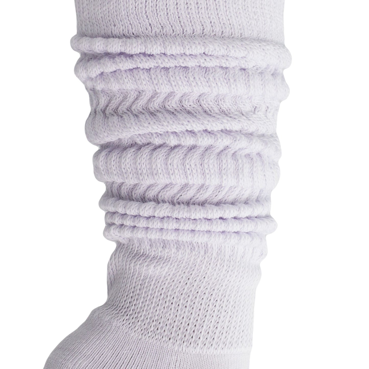 Women's Extra Long Slouch Scrunch Socks Knee High, Cotton Blend, Pack of 2, Fits Shoe Sizes 5-10, 80s Style, 28 Colors