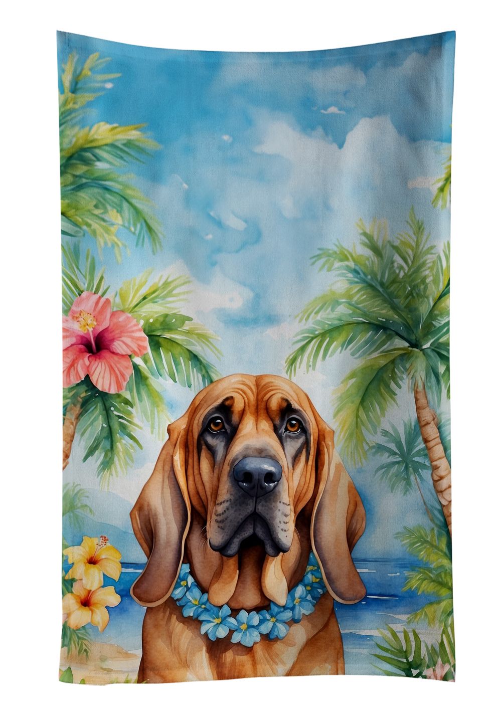 Bloodhound Luau Kitchen Towel Dish Cloths Guest Hand Towel Decorative Bathroom Towel for Face,Tea, Dishcloth, Kitchen and Bath