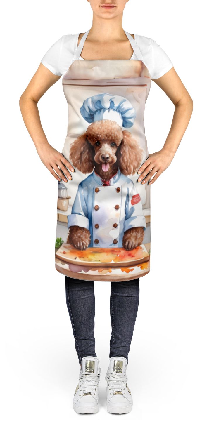 Chocolate Poodle The Chef Apron Cooking Kitchen Server Baking Crafts Gardening for Adult Women Men, Unisex, Large, Multicolor