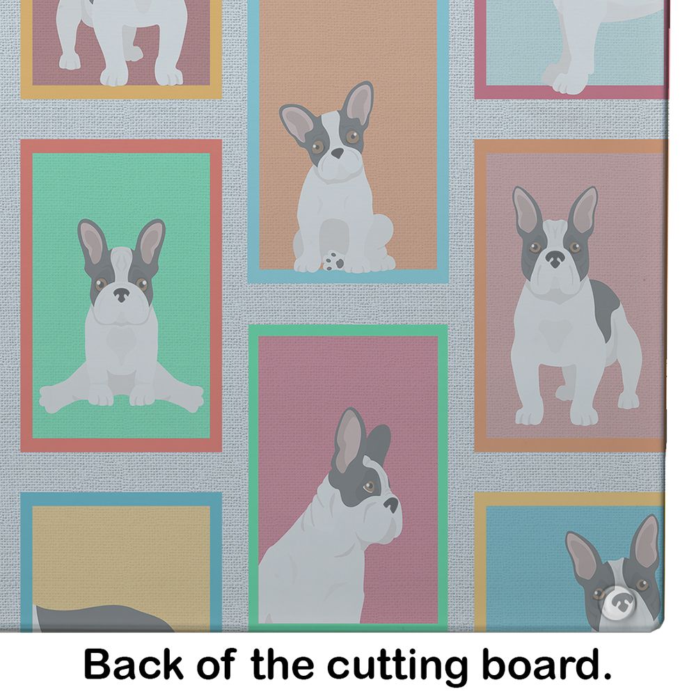 NEW Lots of Black and White French Bulldog Glass Cutting Board Decorative Tempered Glass Kitchen Cutting and Serving Board Large Size Chopping Board