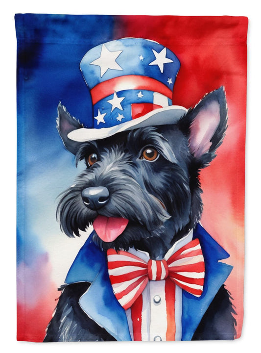 Scottish Terrier Patriotic American Garden Flag Mailbox Flag Decorative Yard Flag Banner Outside Patio Artwork Yard Flower Beds, Garden Size, Multicolor