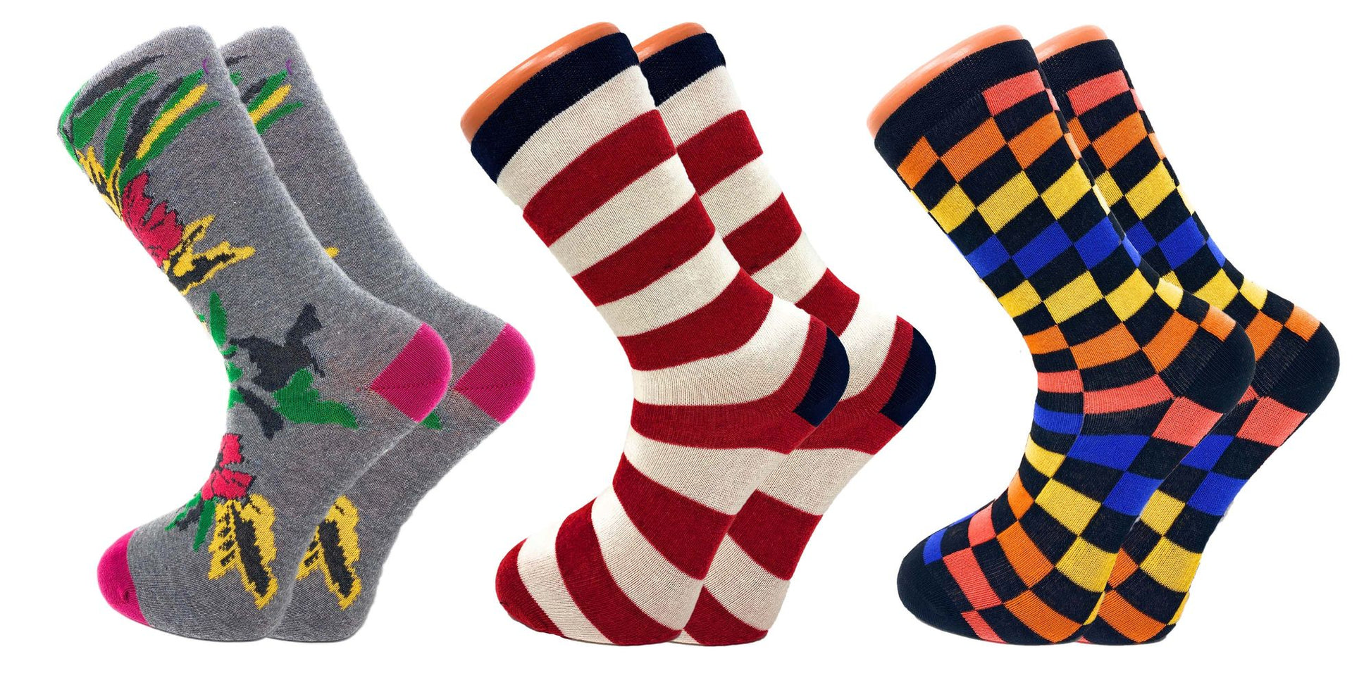 Colorful Funny Socks Novelty Crazy Cotton Crew Dress Socks 6 Pairs