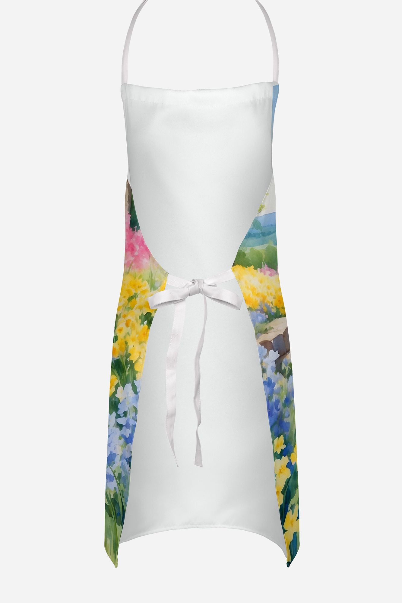 Labrador Retriever Spring Path Apron Cooking Kitchen Server Baking Crafts Gardening for Adult Women Men, Unisex, Large, Multicolor