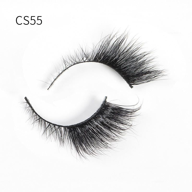 Handgemaakte Mink Wimpers Soft Curl Gevleugelde End Oog Langwerpige Valse Wimpers Dikke Kruis Natuurlijke Fake Lash Nieuwe Makeup Tools GroothandelDetails