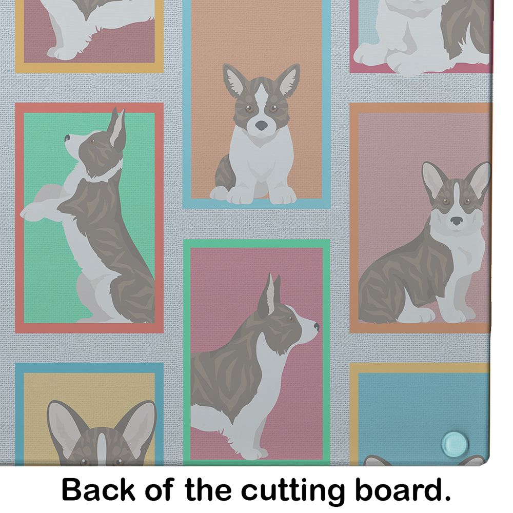 NEW Lots of Brindle Cardigan Corgi Glass Cutting Board Decorative Tempered Glass Kitchen Cutting and Serving Board Large Size Chopping Board