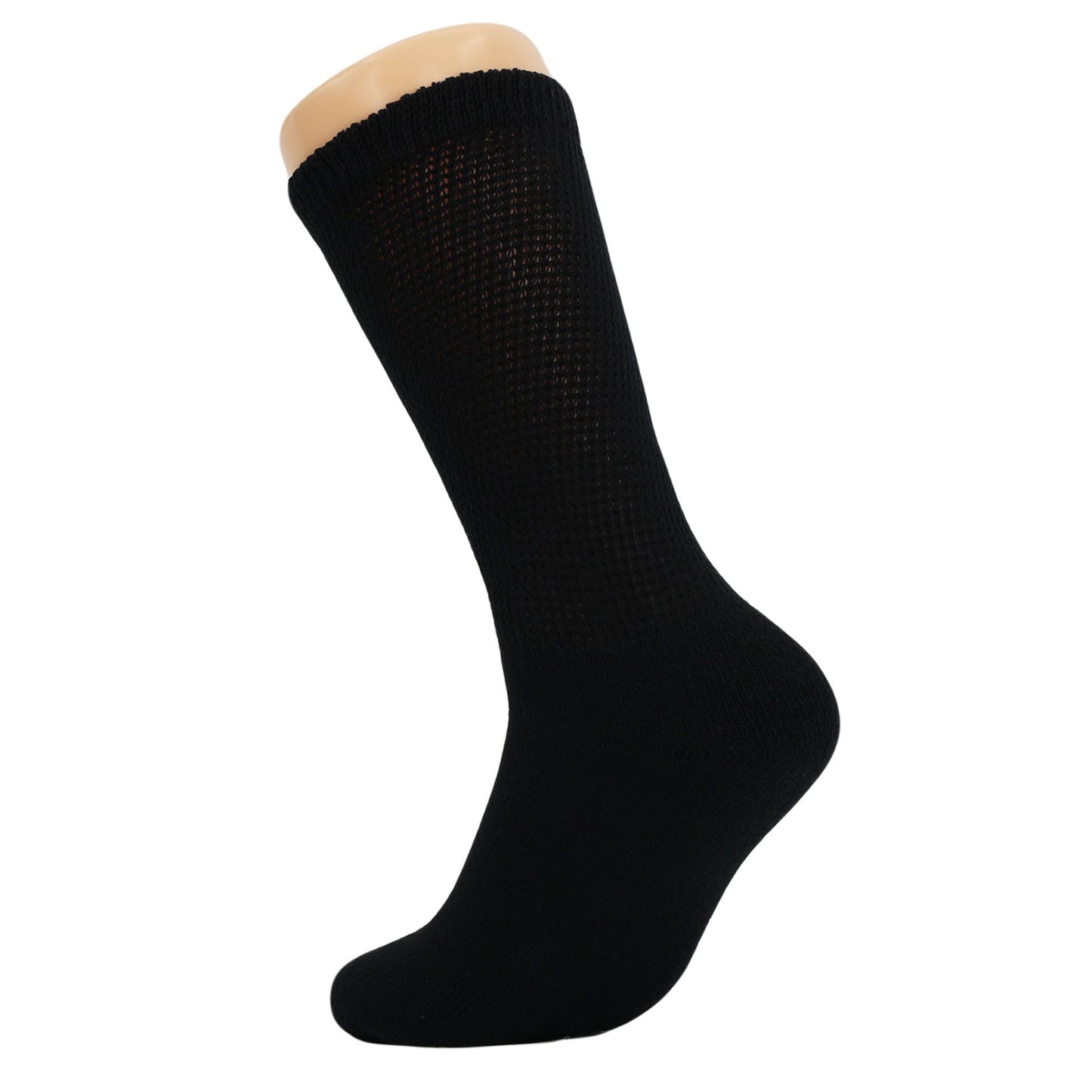 Diabetic Crew Socks Non-Binding Cotton Crew Diabetes Socks 6 Pairs
