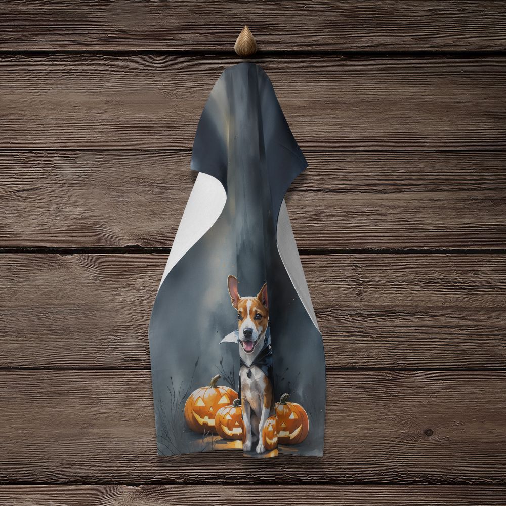 Basenji Puppy Halloween Kitchen Towel Dish Cloths Guest Hand Towel Decorative Bathroom Towel for Face,Tea, Dishcloth, Kitchen and Bath