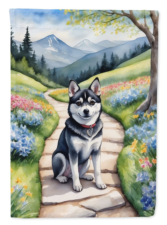 Alaskan Klee Kai Spring Garden Garden Flag Mailbox Flag Decorative Yard Flag Banner Outside Patio Artwork Yard Flower Beds, Garden Size, Multicolor