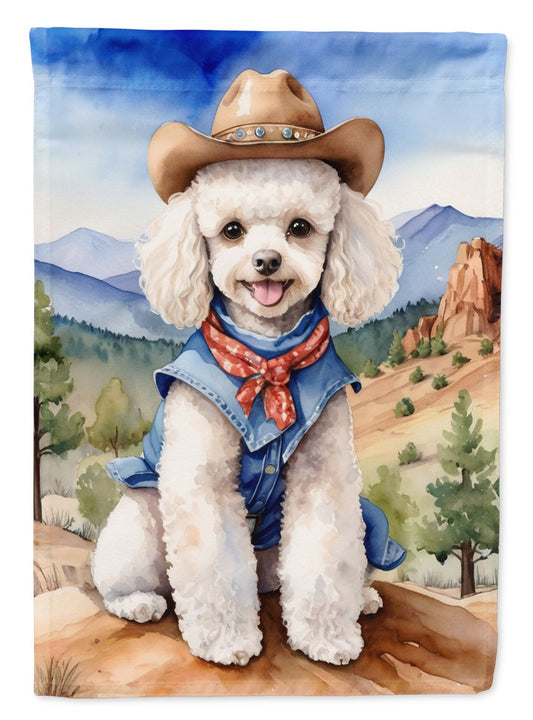 Poodle Cowboy Welcome Garden Flag Mailbox Flag Decorative Yard Flag Banner Outside Patio Artwork Yard Flower Beds, Garden Size, Multicolor