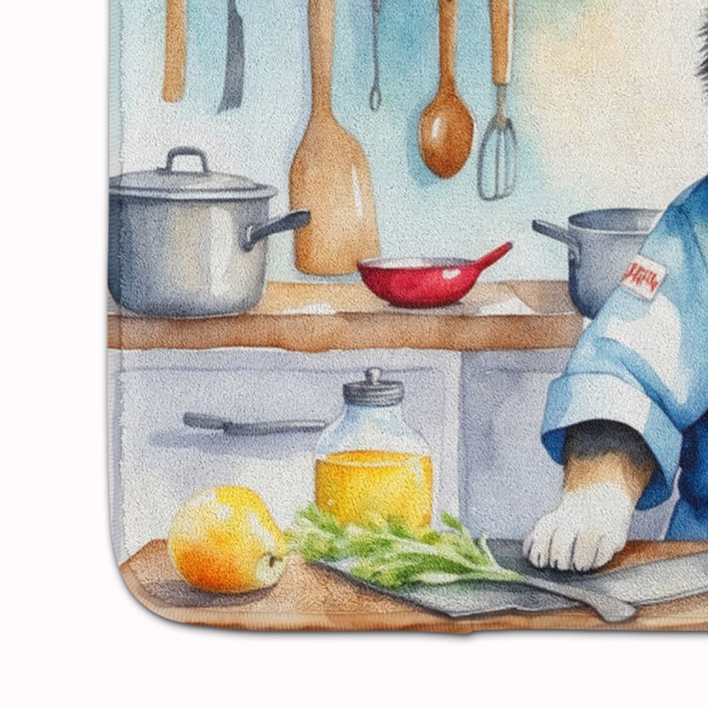 Alaskan Klee Kai The Chef Memory Foam Kitchen Mat Machine Washable Anti-Fatigue Mat Cushion Comfort Bath Mat or Kitchen Rug