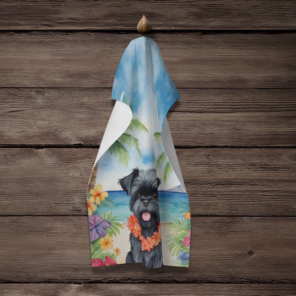 Affenpinscher Luau Kitchen Towel Dish Cloths Guest Hand Towel Decorative Bathroom Towel for Face,Tea, Dishcloth, Kitchen and Bath