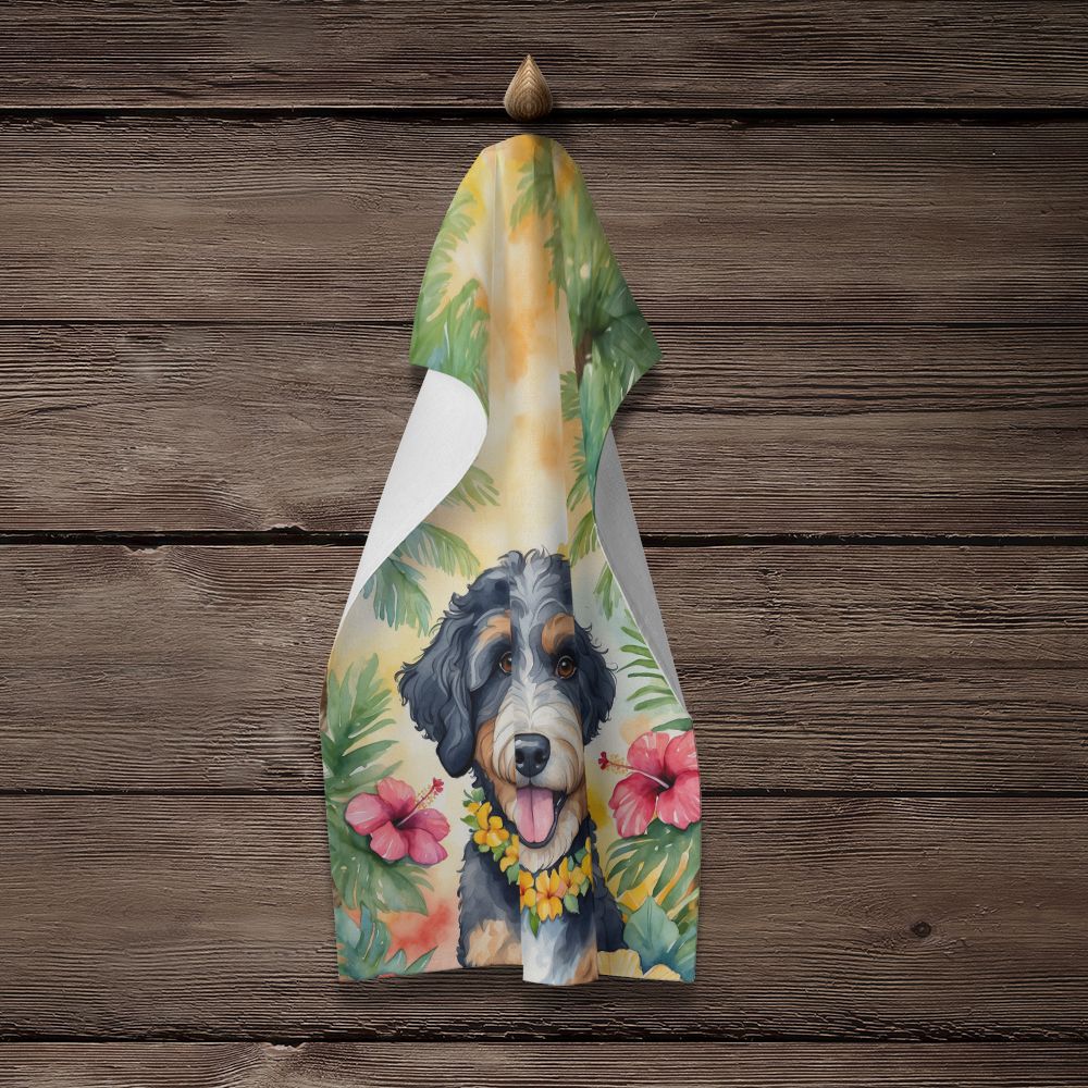 Bernedoodle Luau Kitchen Towel Dish Cloths Guest Hand Towel Decorative Bathroom Towel for Face,Tea, Dishcloth, Kitchen and Bath