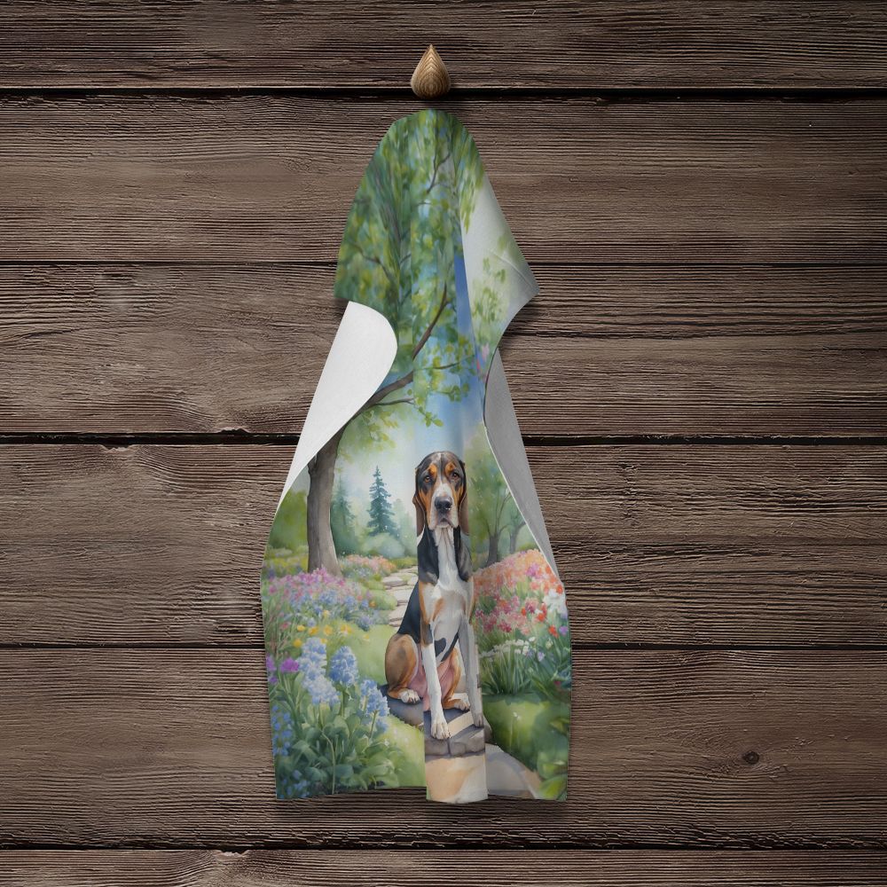 American English Coonhound Spring Garden Kitchen Towel Dish Cloths Guest Hand Towel Decorative Bathroom Towel for Face,Tea, Dishcloth, Kitchen and Bath