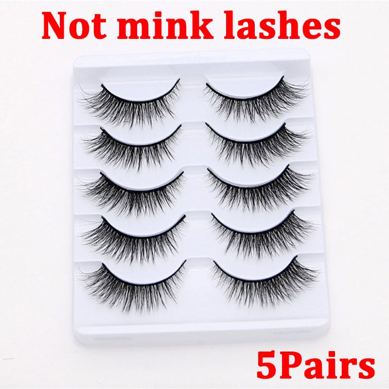 Handgemaakte Mink Wimpers Soft Curl Gevleugelde End Oog Langwerpige Valse Wimpers Dikke Kruis Natuurlijke Fake Lash Nieuwe Makeup Tools GroothandelDetails