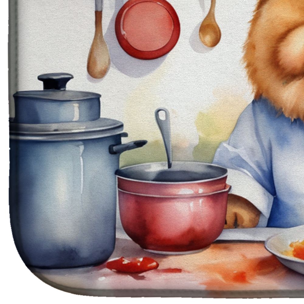 Chow Chow The Chef Dish Drying Mat Absorbent Dish Drying Mat Pad for Kitchen Counter Dish Drainer Mat for Countertop, 14 x 21", Multicolor