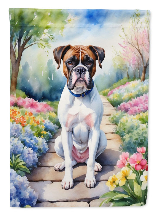 Boxer Spring Path Garden Flag Mailbox Flag Decorative Yard Flag Banner Outside Patio Artwork Yard Flower Beds, Garden Size, Multicolor